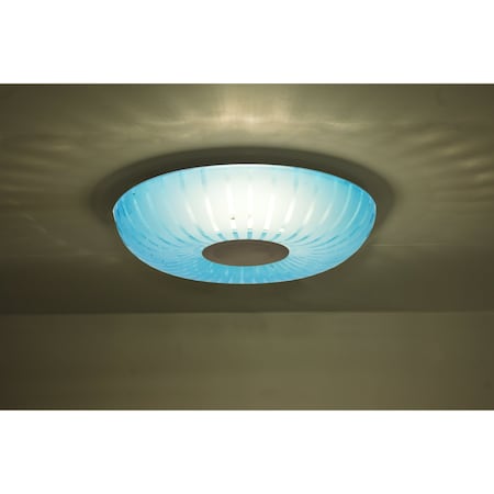 Besa Lighting Spira 10 Ceiling, Coral Blue, Satin Nickel, 1x10W LED SPIRA10BLC-LED-SN
